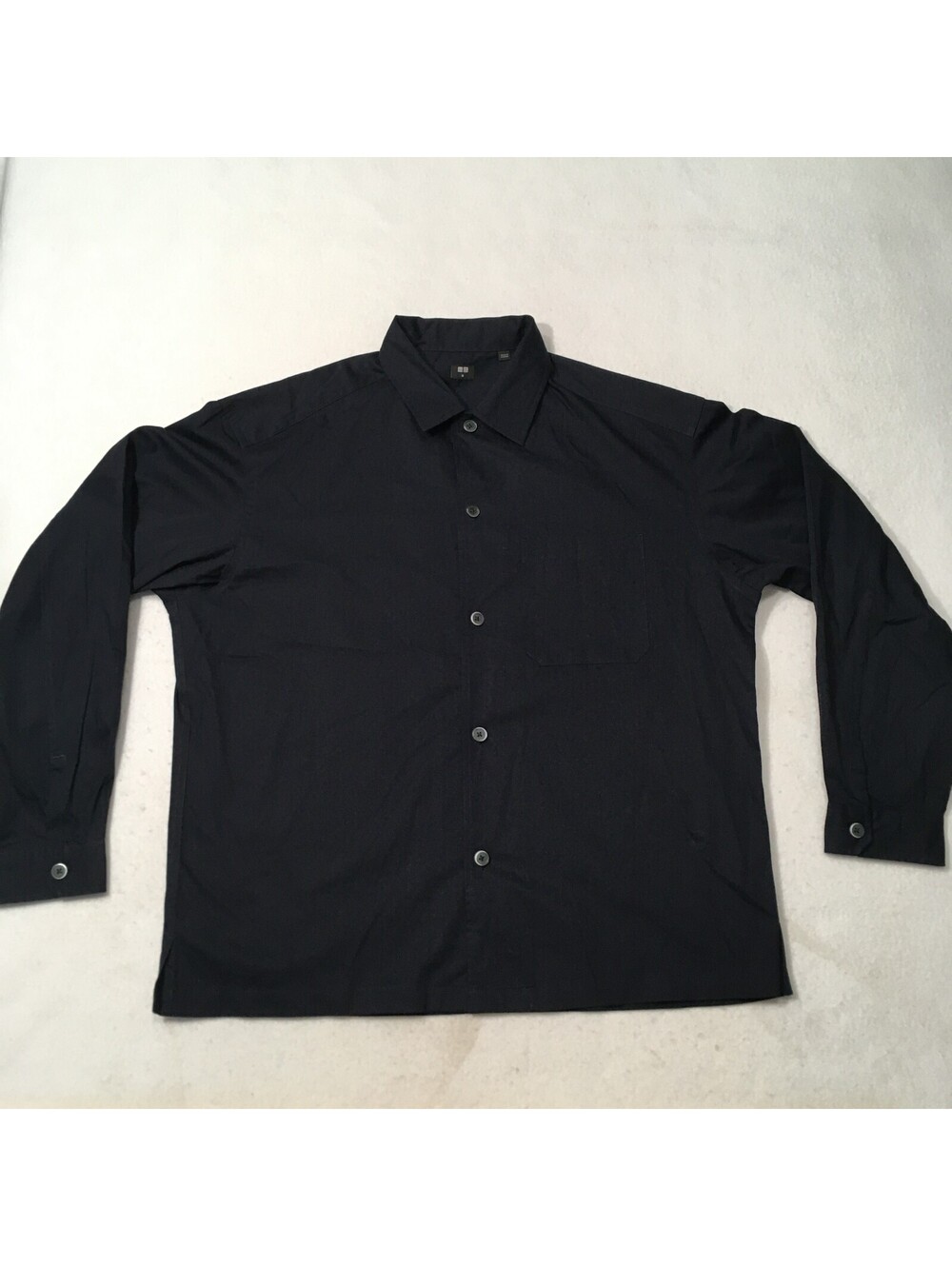Uniqlo Shirt Mens Medium Blue Oxford Button Down Long Sleeve